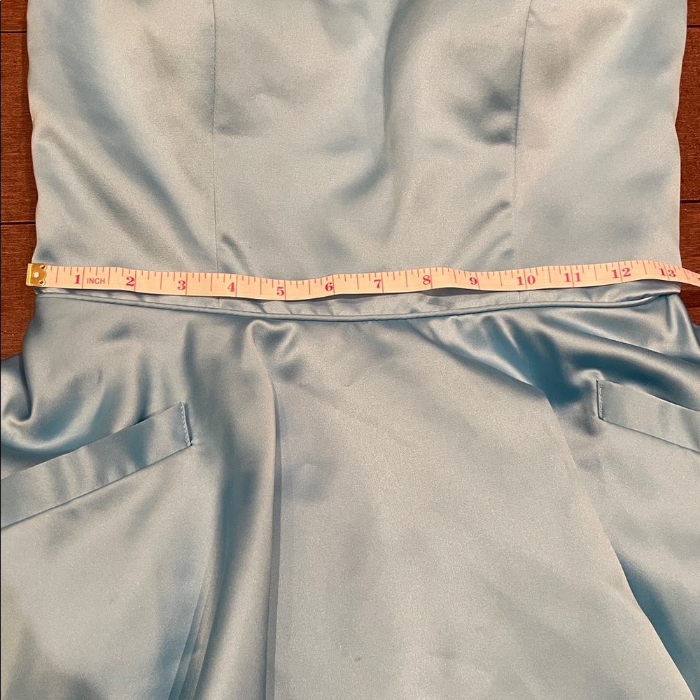 Sherri Hill Light Blue Formal Strapless Dress - Picture 11 of 13